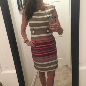 Emma & Michele multi color striped dress size 6P